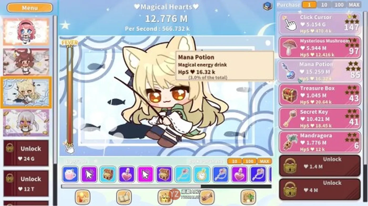 【休闲SLG/魔法/农场】萌系点击者 Kawaii Clicker Reborn 官中版 [900M]